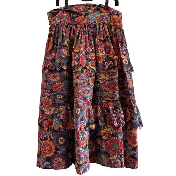 Horror Vacui Floral Midi Skirt Multi - Picture 2 of 4